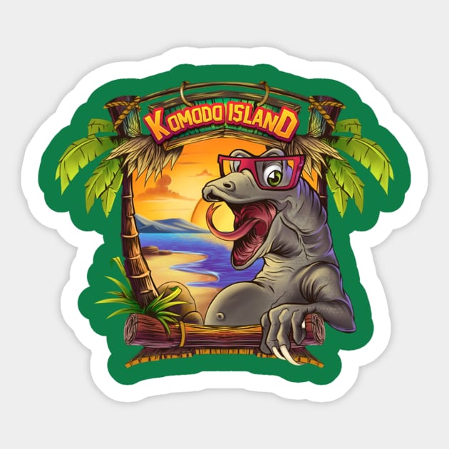 komodo island Sticker by asleyshaw